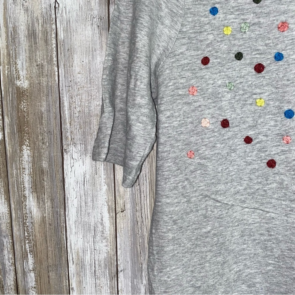 Loft Grey Embroidered Neck Floral Blouse - Picture 3 of 4